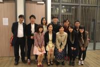 Student ambassadors with Prof Kenneth Young, College Master, and Prof Wong Suk Ying, College Warden